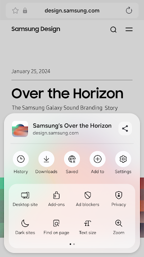 Samsung Internet Browser screenshot