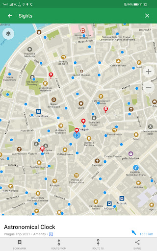 Captura de pantalla de Organic Maps: mapas offline