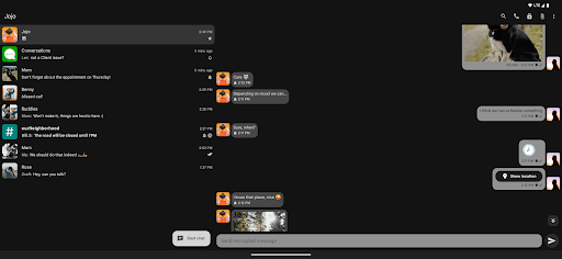 Captura de pantalla de Conversations (Jabber / XMPP)