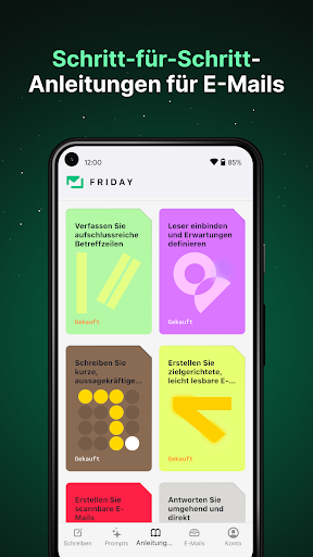 Friday: KI E-Mail-Assistent Screenshot