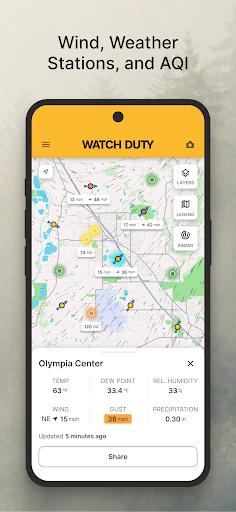 Captura de pantalla de Watch Duty: Wildfire & Floods
