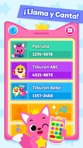 Captura de pantalla de Pinkfong Tiburón Bebé Teléfono