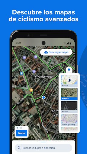 Captura de pantalla de Bikemap: Rutas en bici y GPS