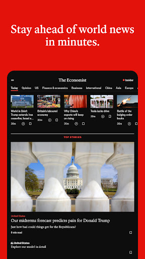 Captura de pantalla de The Economist - World News