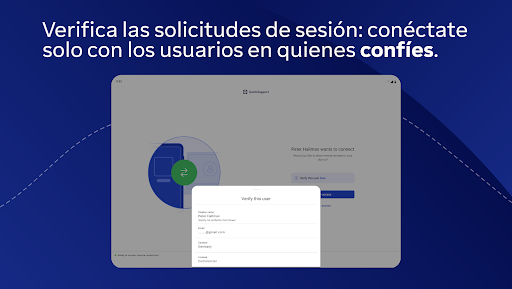 Captura de pantalla de TeamViewer QuickSupport