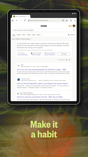 Ecosia: Search to plant trees screenshot