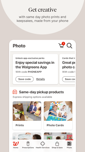 Captura de pantalla de Walgreens