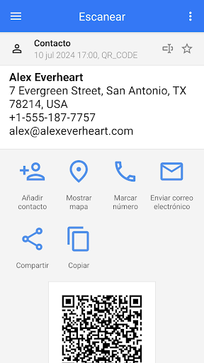 Captura de pantalla de Lector de código QR