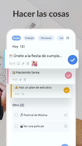 Captura de pantalla de Lista de tareas: Recordatorios