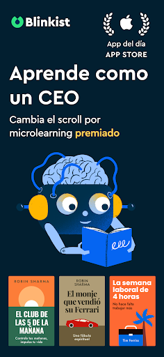 Captura de pantalla de Blinkist: Resúmenes de libros
