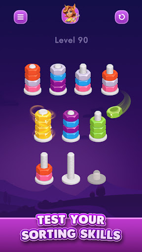 Captura de pantalla de Nut Sort - Juegos de Ordenar