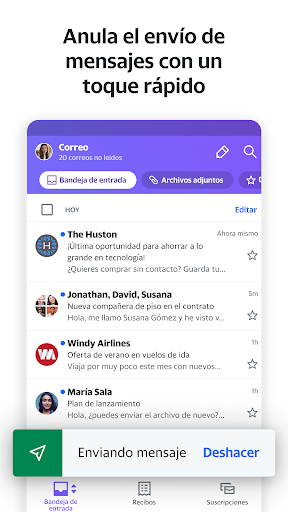 Captura de pantalla de Yahoo Mail – Organízate