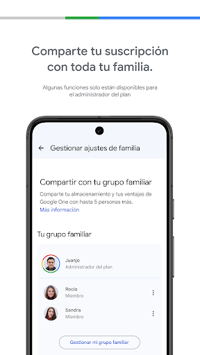 Captura de pantalla de Google One