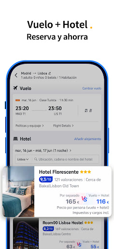 Captura de pantalla de Trip.com: Vuelo, Tren y Hotel