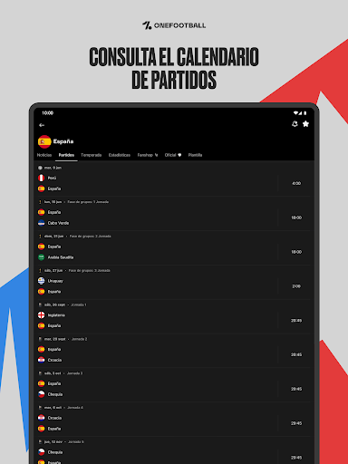 Captura de pantalla de OneFootball: Resultados Fútbol