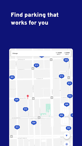 Captura de pantalla de ParkWhiz -- Parking App