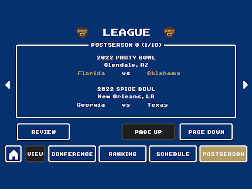 Captura de pantalla de Retro Bowl College