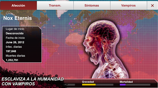 Captura de pantalla de Plague Inc.
