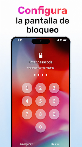 Captura de pantalla de Tema y pantalla de bloqueo