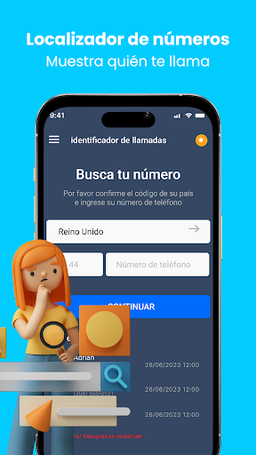 Captura de pantalla de Localizador de números