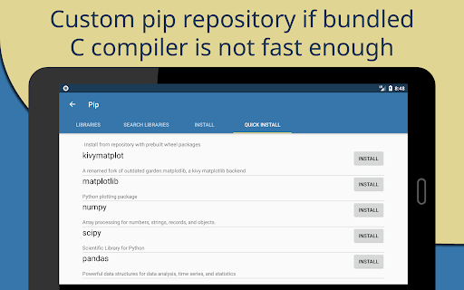 Captura de pantalla de Pydroid 3 - IDE for Python 3