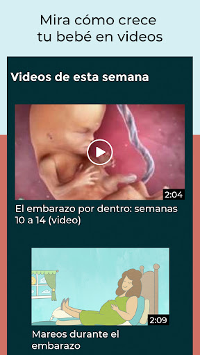 Captura de pantalla de Mi embarazo y bebé