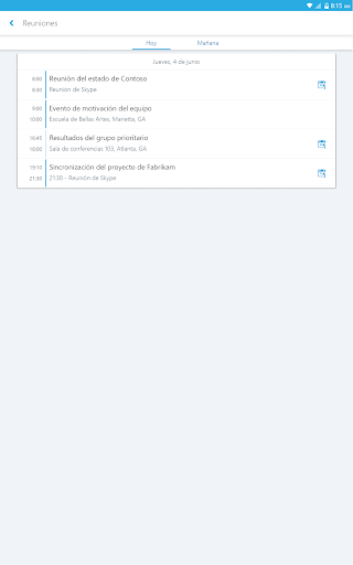 Captura de pantalla de Skype for Business for Android