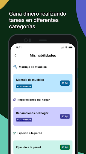 Captura de pantalla de Tasker de Taskrabbit