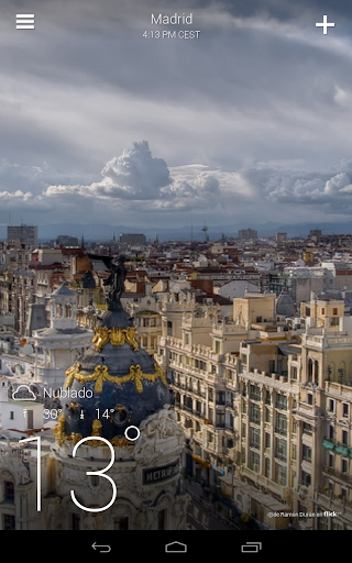 Captura de pantalla de Yahoo Tiempo
