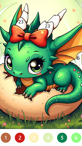 Captura de pantalla de Fairytale Color by number game