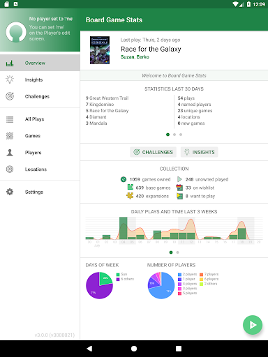 Captura de pantalla de Board Game Stats