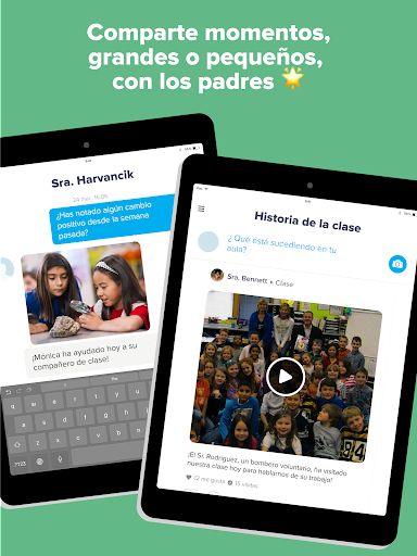 Captura de pantalla de ClassDojo: Aula y casa
