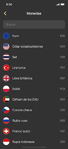 Captura de pantalla de Conversor de divisas