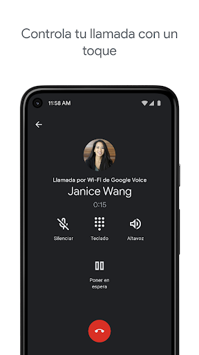 Captura de pantalla de Google Voice
