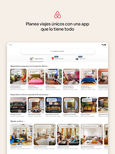 Captura de pantalla de Airbnb