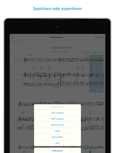 Musik Noten Scanner, Leser app Screenshot