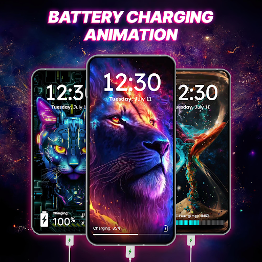 Captura de pantalla de 3D Battery Charging Animation