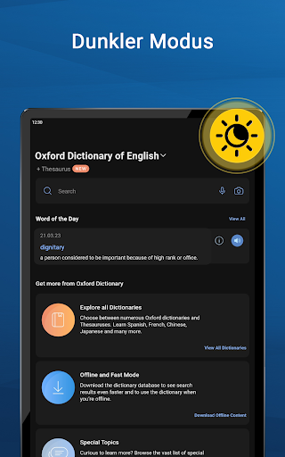 Oxford Dictionary Screenshot