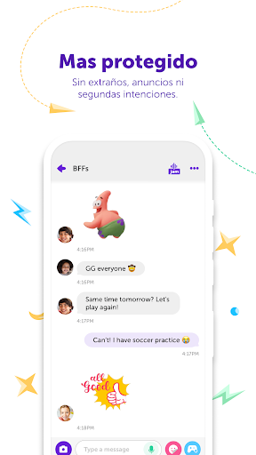Captura de pantalla de Kinzoo Chat para Familias