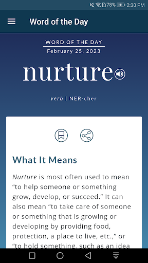 Captura de pantalla de Dictionary - Merriam-Webster