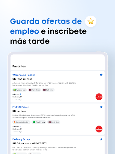 Captura de pantalla de Jooble - Búsqueda de empleo