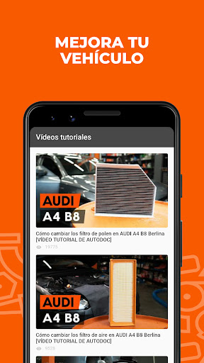 Captura de pantalla de AUTODOC: recambios de coche