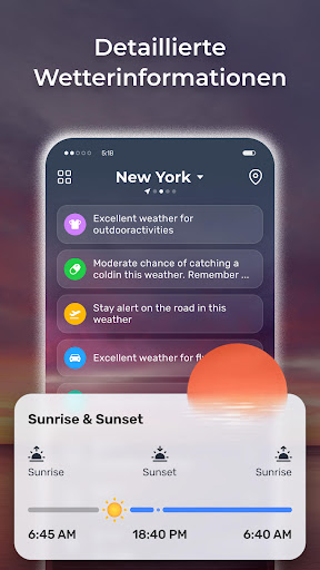 Tägliche Wettervorhersagen Screenshot