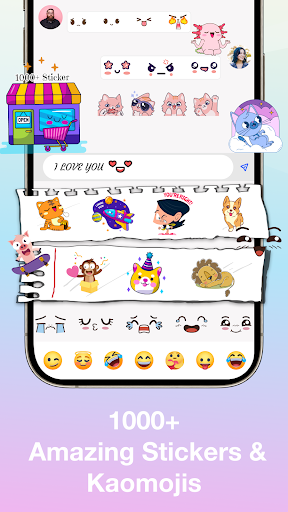 Captura de pantalla de Emoji Keyboard: Fonts & Themes