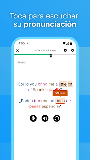 Captura de pantalla de Mango Languages