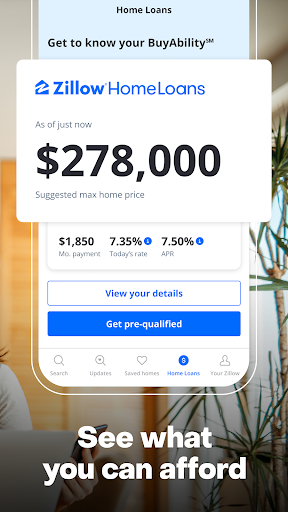 Captura de pantalla de Zillow: Homes for Sale & Rent