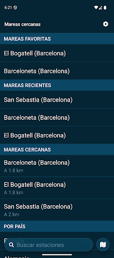 Captura de pantalla de Mareas cercanas