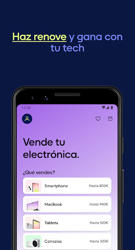 Captura de pantalla de Back Market, compra online