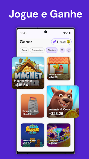 Captura de pantalla de Pawns.app: Encuestas Pagadas