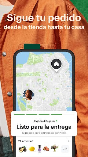 Captura de pantalla de Instacart: recibe alimentos